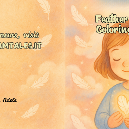 Cover of Feather Heart Coloring Book, a DreamTales coloring book for children