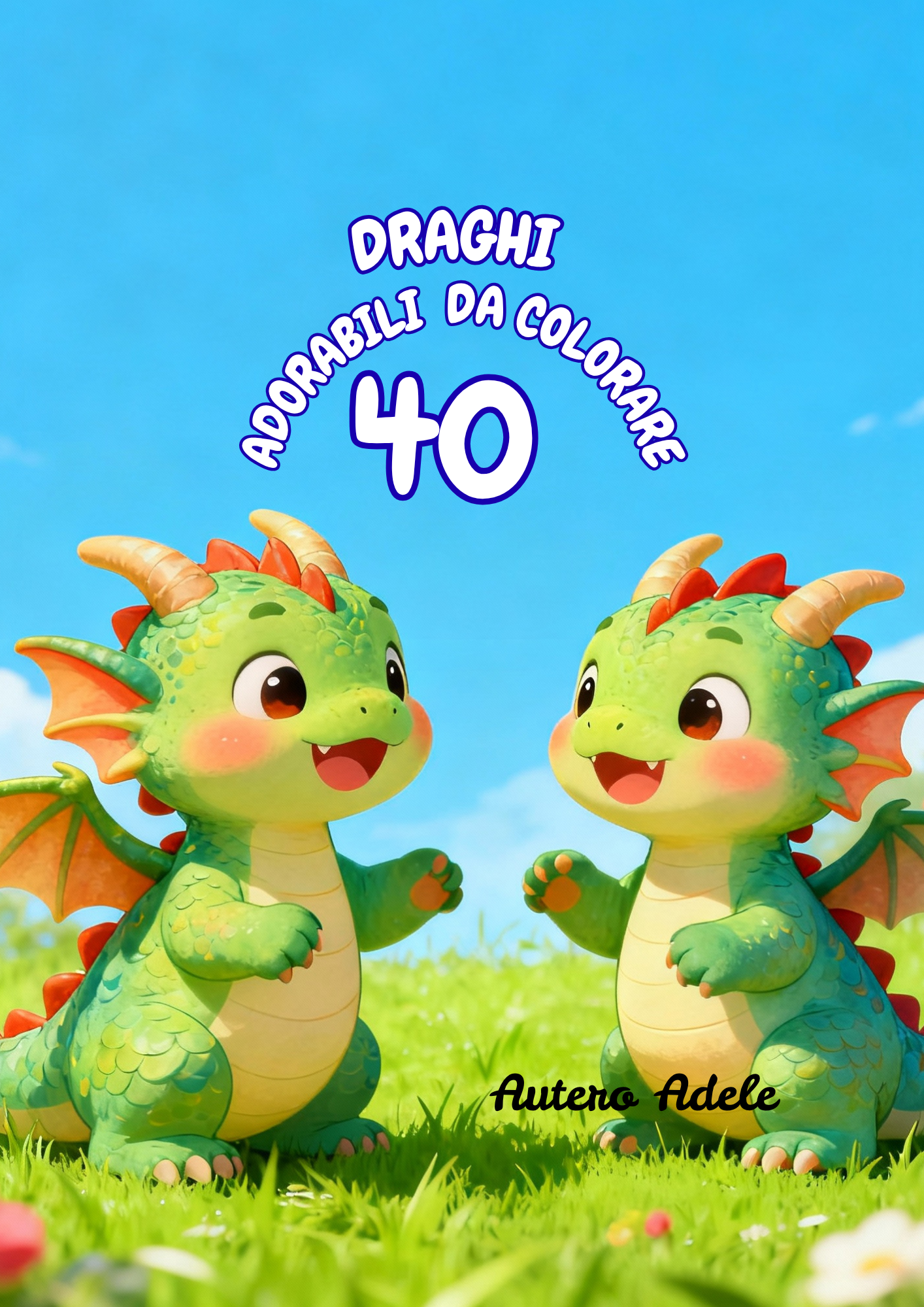 40 Draghi Adorabili da Colorare per bambini