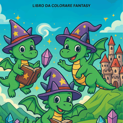 coloring book draghi magici 4-8 anni