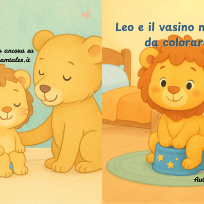 leo e il vasino magico da colorare