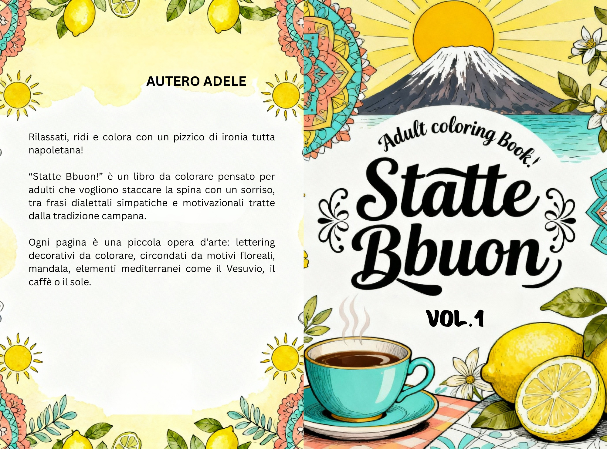 statte bbuon volume 1 libro da colorare napoletano