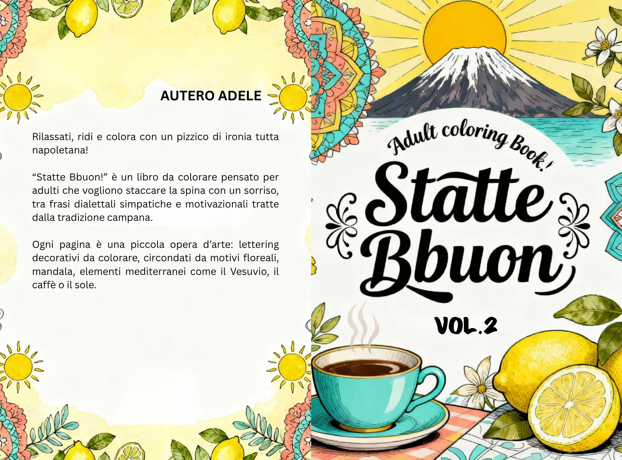 statte bbuon volume 2 libro da colorare napoletano