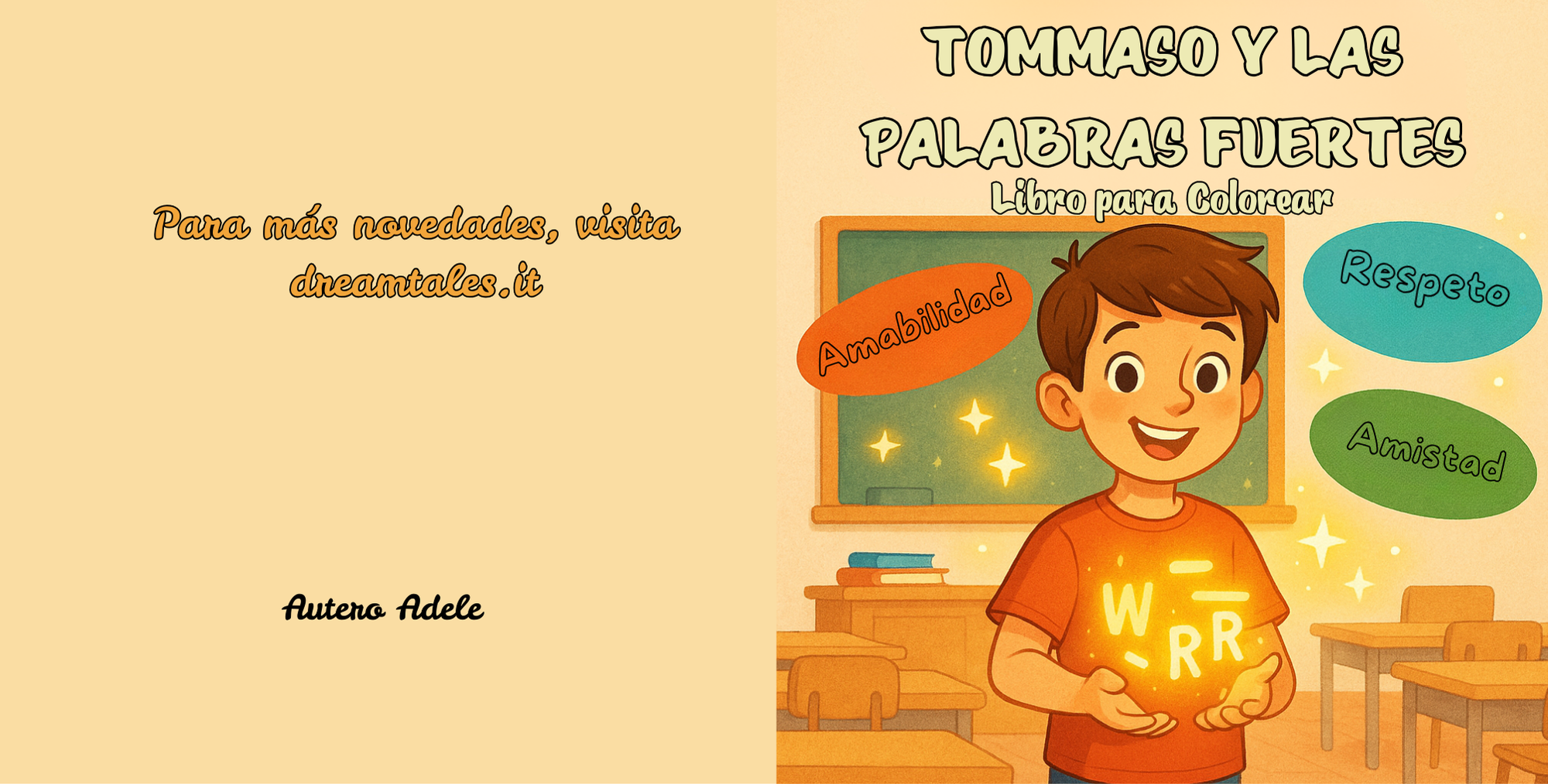 Tommaso y las Palabras Fuertes Libro para Colorear