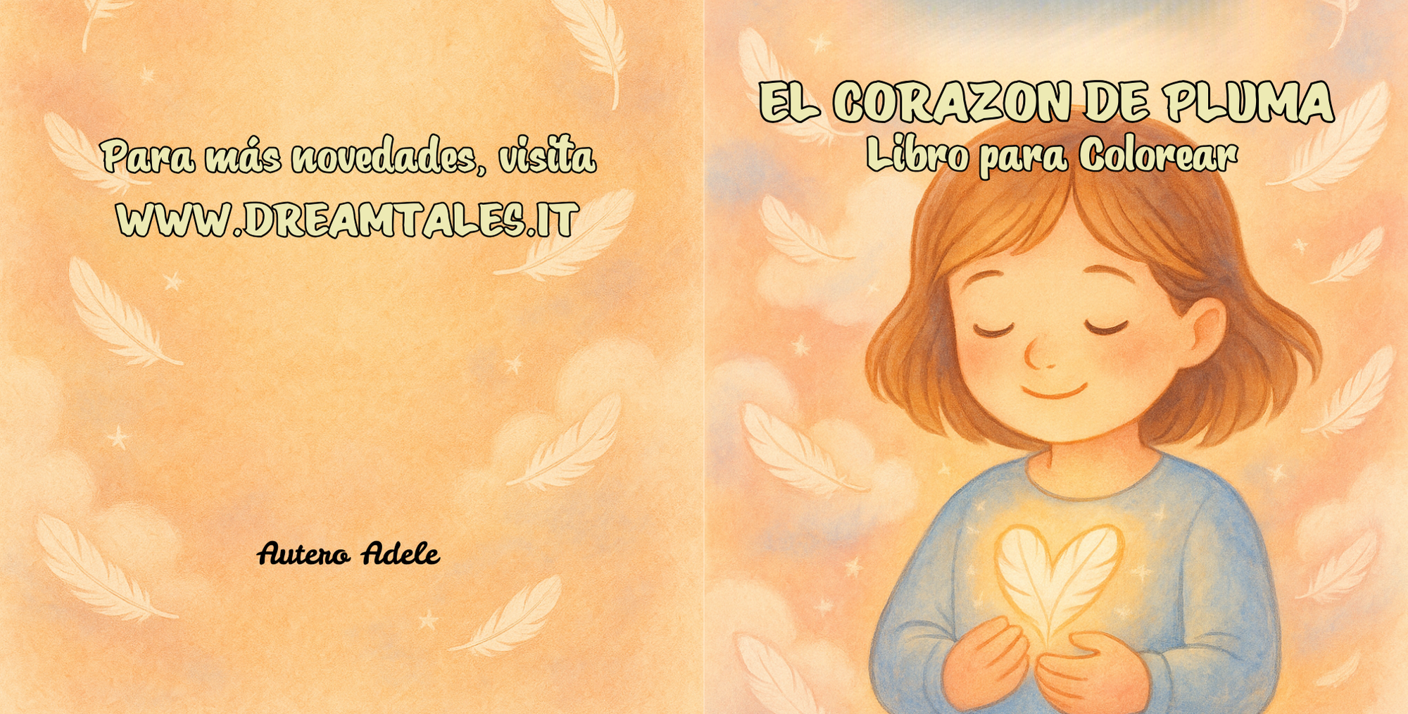 El Corazón de Pluma Libro para colorear